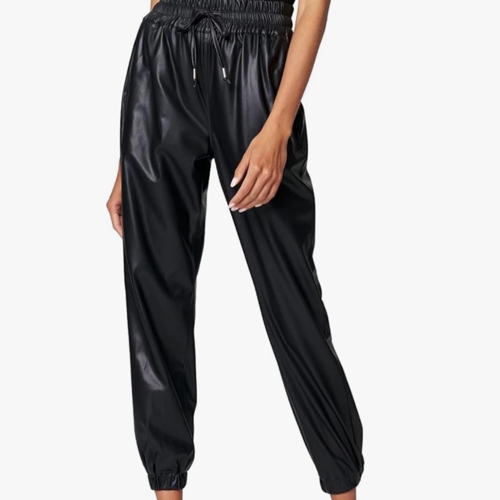 Blank NYC vegan leather joggers NWT